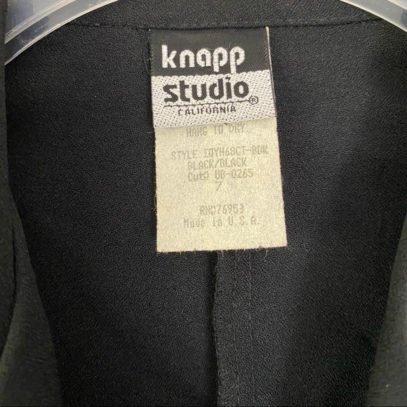 Knapp Studio Black Single Breasted 3-Button Blazer Business Professional Size 7 - Picture 12 of 12